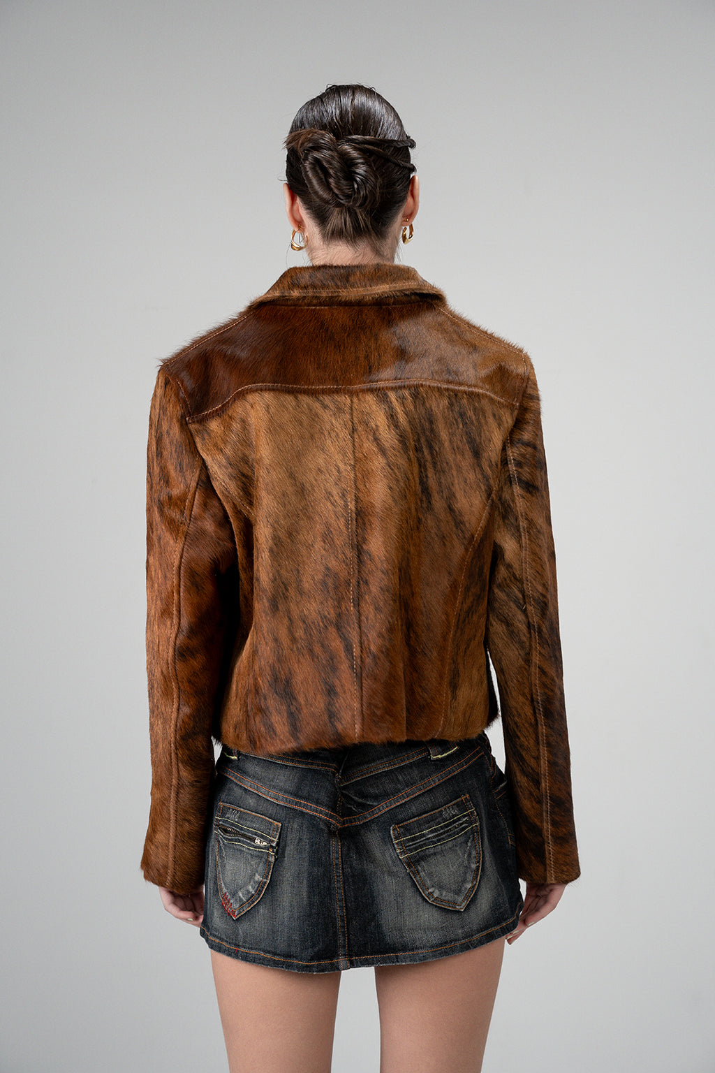 Hair On Hide In Pecan Jacket