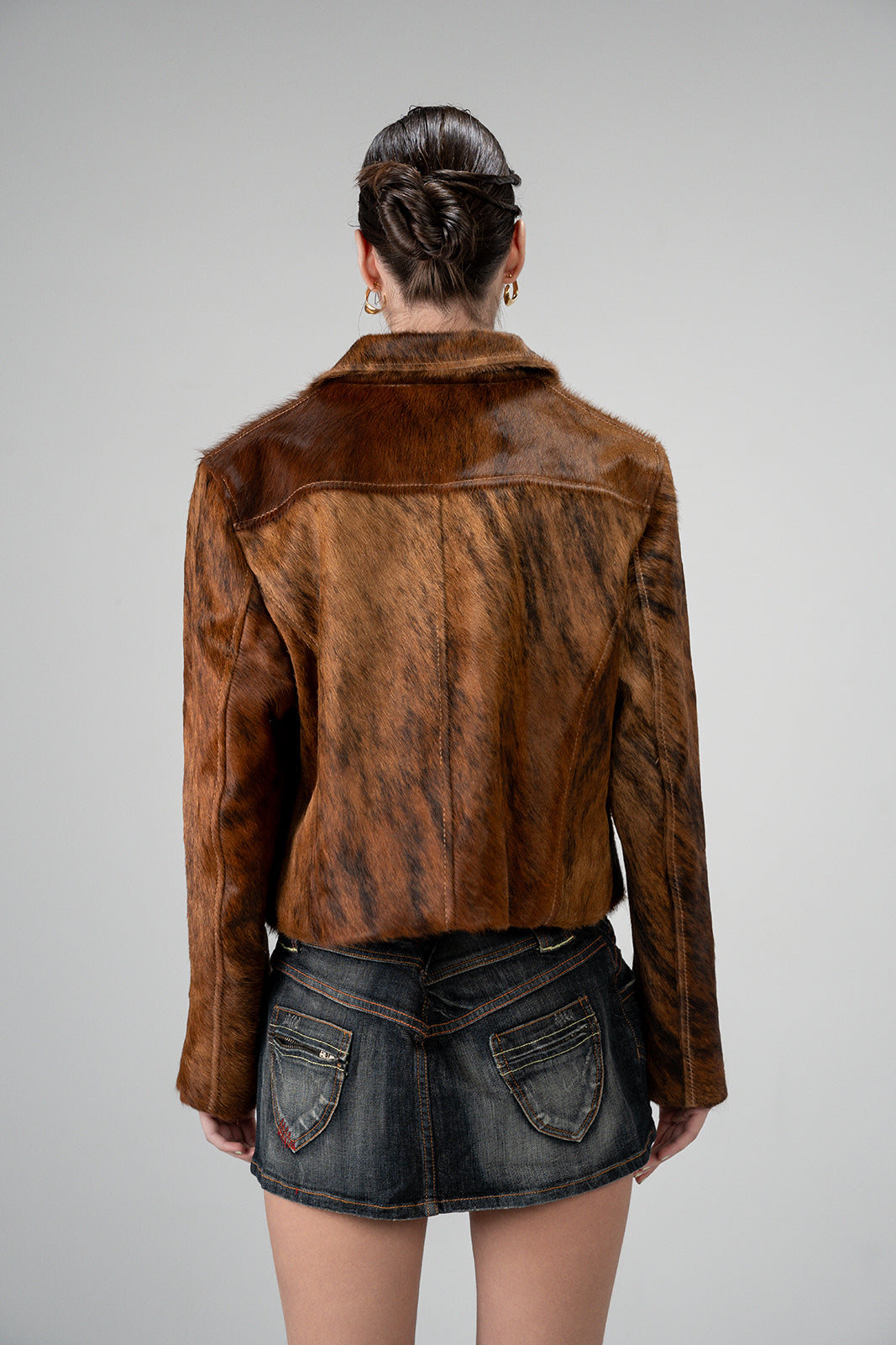 Hair On Hide In Pecan Jacket