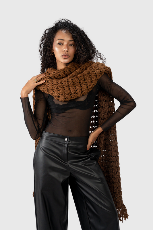 Cotton Long Wool Yarn Scarf